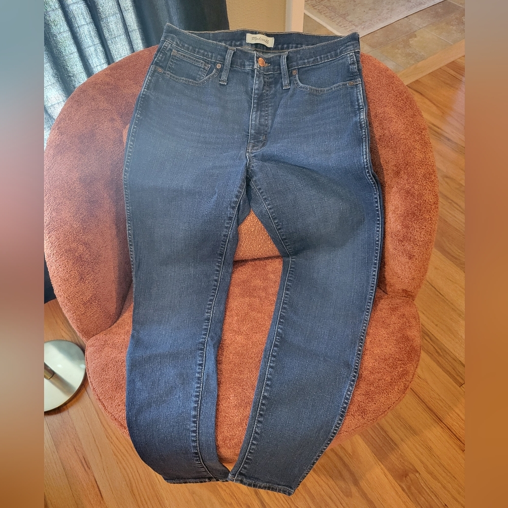 Madewell 10 Inch High Rise Skinny Blue Jeans, Size 30